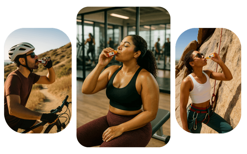 Pre-workout energy shot ritual